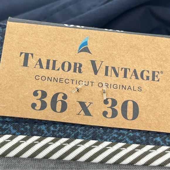 Tailor Vintage New Canaan Slim Fit golf performance Navy pants 36X30 NWT - Picture 10 of 13